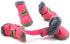 Warm Winter Little Pet Dog Boots, Skidproof Soft Snowman Anti-Slip Sole Paw Protectors, Small Puppy Shoes 4PCS (L, Pink)