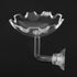 Chiffonade 2.3in Acrylic Shrimp Feeding Dish Suction Cup Aquarium Bowl Smudge Resist Easy Clean for Hermit Crab Reptile