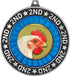 2 3/4" Silver Second Place Chicken Medal Award - Trophy