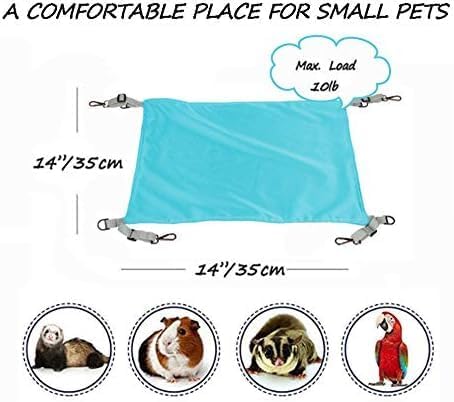 HOMEYA Small Animal Guinea-Pig Hanging Hammocks Bed - Pet Cage Hammock for Ferret, Cat, Rat, Chinchilla