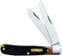 Old Timer 96OT Bearhead Trapper 7.4in Traditional Folding Pocket Knife with 2 High Carbon SS Blades, Sawcut Handle, Tweezers, and Convenient Size for EDC, Hunting, Camping, Whittling, and Outdoors by Old Timer