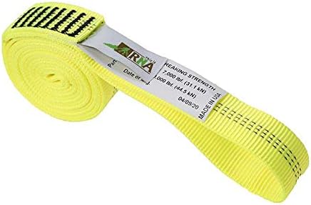 Professional Safety Equipment Nylon Loop Runners, 1-Inch Tubular Nylon Webbing, 36, Yellow, Arborist, Mountain