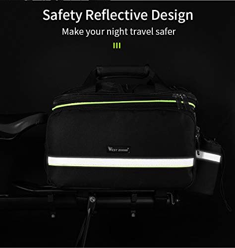 West Biking Waterproof Bike Rear Pannier Bag, 35L Large Capacity Multi-Function Bicycle Rack Carrier Bag