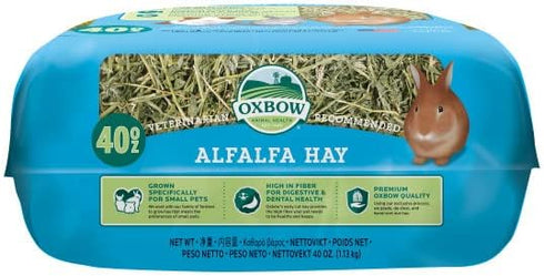 Oxbow Animal Health Alfalfa Hay - All Natural Hay for Young, Pregnant, or Nursing Small Pets, 40 oz.