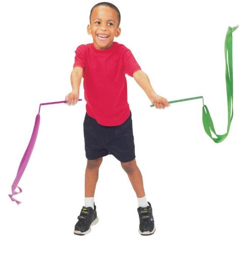 Sportime Rainbow Ribbon Wands, Set of 6, 36 Inches - 004549