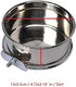 Pet Dog Stainless Steel Coop Cups with Clamp Holder - Hanging Bowl for Small Animal Ferret Rabbit (Medium)