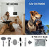 5PCS Set Grooming Kit for Dog,Puppy- Deshedding & Slicker Brush for Short-Haired Pets, Flea Comb and Grooming Comb Grey