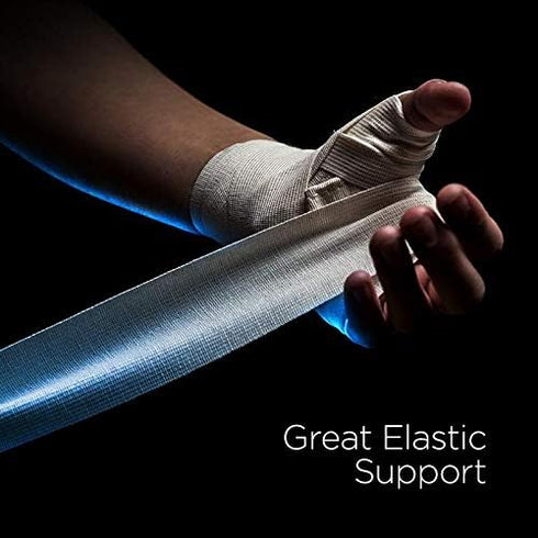 Pro Impact 180 Inch Mexican Style Boxing Hand Wraps - Stretchable Support for MMA & Combat Training