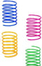 Meow Mates Interactive Cat Spring Toys, 4-Pack Colorful Spiral Play Springs for Kittens, Bouncy