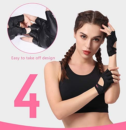 7150282 Anser Woman Half Finger Girl Short Fingerless Gloves for Indoor Yoga Gym Fitness Body Building Training