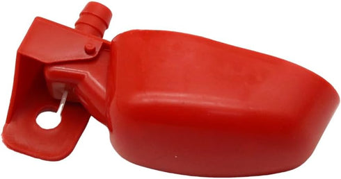 12Pcs Quail Water Cups - Pigeon Automatic Bird Waterer for Cage, Hang Drinker Breeding Poultry Drinking Bowls, Red