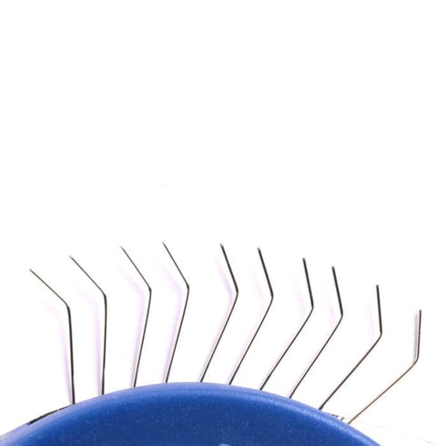 Tuffer Than Tangles Slicker Brush for Dog Grooming, Medium Size, Long Firm Pins, Comfort Grip Handle