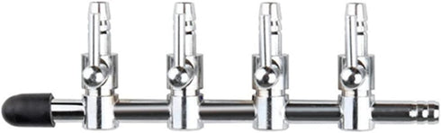 Aquarium Air Valve 4 Way Inline Manifold Pump Tubing Splitter Lever Control Valve, 4-Pack