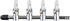 Aquarium Air Valve 4 Way Inline Manifold Pump Tubing Splitter Lever Control Valve, 4-Pack