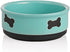 Sweejar Ceramic Dog Bowls with Bone Pattern, 16 Fl Oz Pet Bowl for Small Dogs, New Turquoise