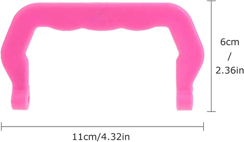 Zerodeko 10Pcs Pet Cage Handles, Pet Crate Replacement Parts Accessories, Easy Install, Comfortable to Hold, Portable Plastic Pet Cage Handle for Dog, Cat, Rabbit, Hamster, Rabbit, Birds (Pink)