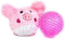 Pricklets Pig Premium Plush Dog Toy, Interactive Removable Spiky Ball