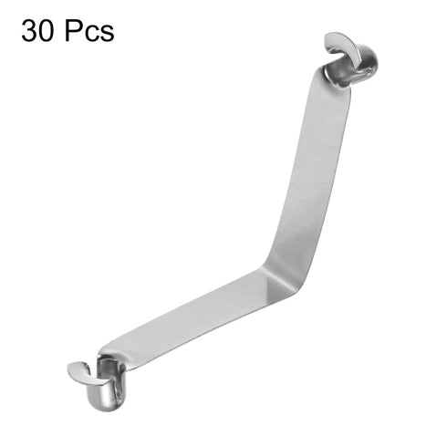 HARFINGTON 30pcs Double Button Kayak Paddle Snap Spring Clip, V-Shaped Hollow Locking Tube Clips