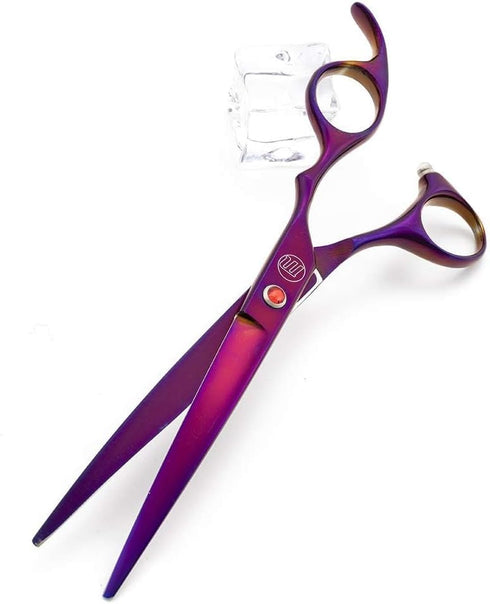 7.0" Set, 4-pieces Moontay Professional Dog Grooming Scissors Straight, Upward Curved, Downward Curved