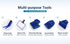 5 in 1 Aquarium/Fish Tank Cleaning Kit/Tool - Algae Scraper, Fish Net, Sponge, Plant Fork, Gravel Rake - Adjustable