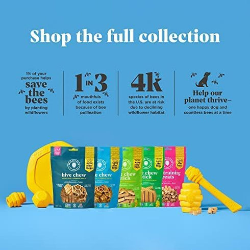 Hive Dog Training Treats 2 Pack — Healthy, Non-GMO, Natural Peanut Butter Flavored, Grain Free Dog Treat
