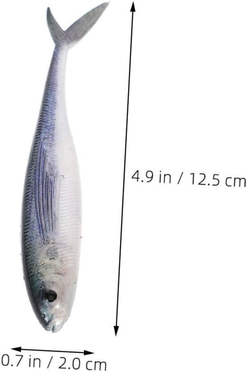 3D Soft Bionic Sea Fishing Lure Pair for Saltwater Tuna Fishing, Reusable PVC Artificial Swimbait Sinking Lures