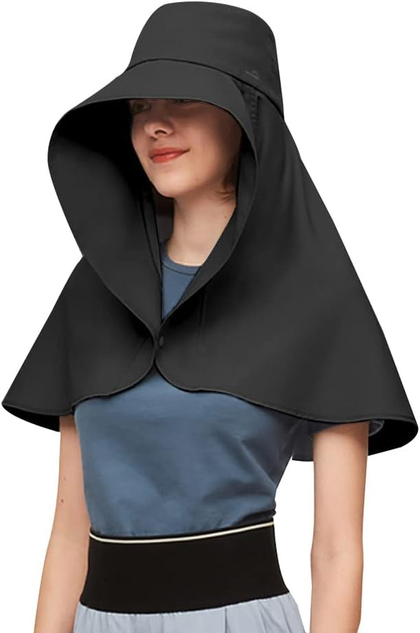 Women’s Wide Brim Sun Hat for Hiking Fishing with Large Neck Flap UPF 50+ Sun Protection Hat SLH3M079