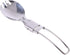 Foldable Stainless Steel Spork, Camping Cook Picnic Fork Spoon, Clear Plastic Forks