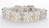 1Pc Adjustable Dog Cat Pearl Collar with Crystal Rhinestone Decor, Cute PU Leather Necklace for Pets