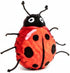 fabdog Faballs Dog Ball Toys, Super Squeaky Durable Plush Toys for All Breeds - Large Lady Bug