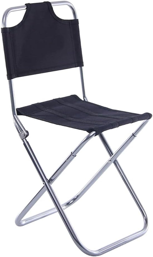 Lightweight Outdoor Foldable Fishing Chair with Backrest Portable Aluminum Camping Stool for