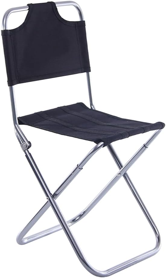 Lightweight Outdoor Foldable Fishing Chair with Backrest Portable Aluminum Camping Stool for