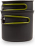 Paracord Planet Outdoor Cooking Set for One, 100% Alloy Lightweight with 2 Small Cooking Pots for Camping