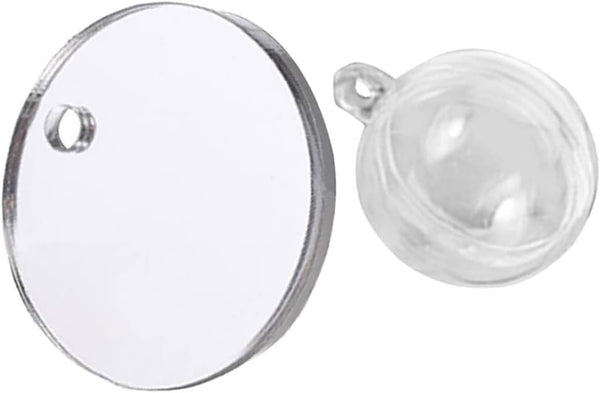 Betta Training Mirror Set, Decorative Fish Tank Toys, Plastic Round Sports Mirror for Betta Tank