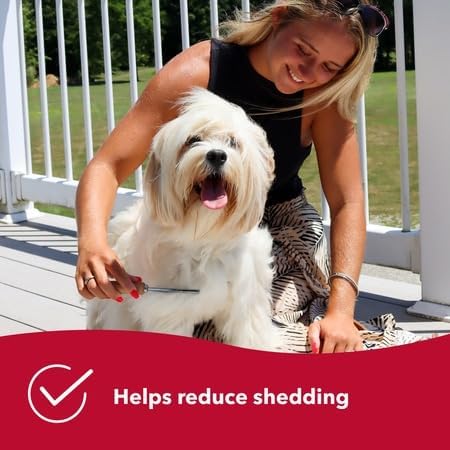 Coastal Pet Safari Dog Shedding Combs - Shedding Brush for Short and Long Hair, 7" x 1.5"