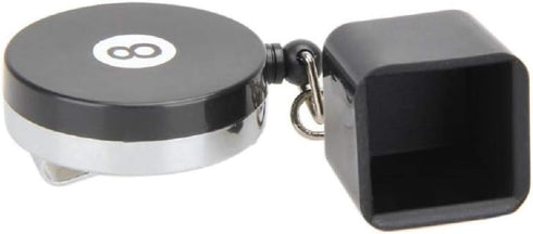 Retractable Billiards Snooker Pool Cue Chalk Holder with Drawing Belt Clip