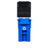 Set 4 of Mini Trash & Recycling Cans with Lid & Wheels for Wrestling Action Figures