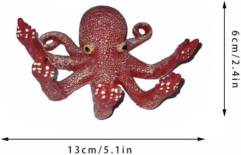 Octopus Aquarium Ornaments, Artificial Sea Animal Figurines for Fish Tank Decor, Black Sculpture