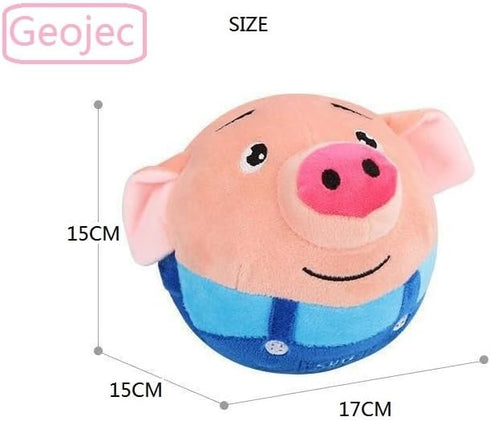 Geojec Toy,2026 Interactive Dog Toys,Active Moving Pet Plush New shaking dog ball pig dog toy Interactive Dog Ball