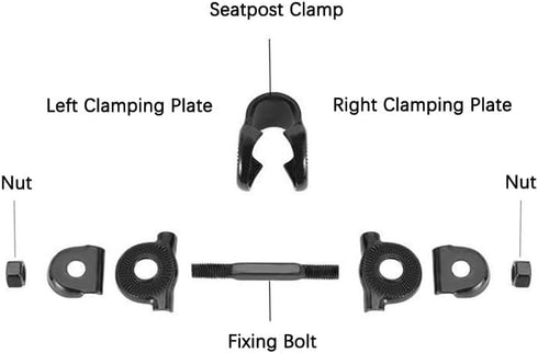 UltAlt 2 Pack Bike Seat Clamp Replacement Bike Saddle Mount Bracket Holder Bike Seat Post Clamps for Standard Rail