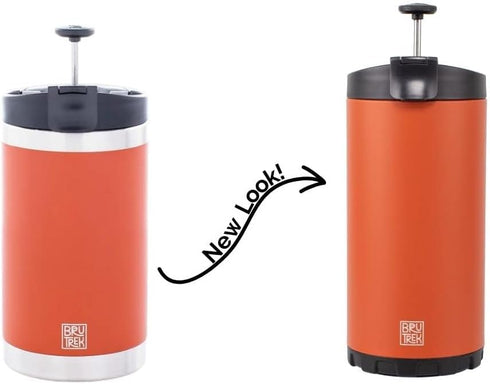 3.0 20 fl.oz BruTrek by Planetary Design Steel Toe Travel Coffee Press - Brew On The Go - No Spill Lid, Double Wall