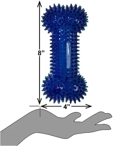 PetSport 7.5" Gorilla Spiky Squeaker Bone Dog Toy, Large, Vanilla Scented, Colors Will Vary