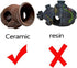 Ceramic Shelters 2 Pcs, Fish Tank Accessories, Swim Holes Aquatic Cave for Freshwater and Saltwater Fish