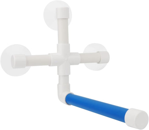 Hypeety Bird Parrot Stand Perch - Portable Suction Cup Shower Perch Toy for Parakeet Bath Stands (3 Suction Cups)
