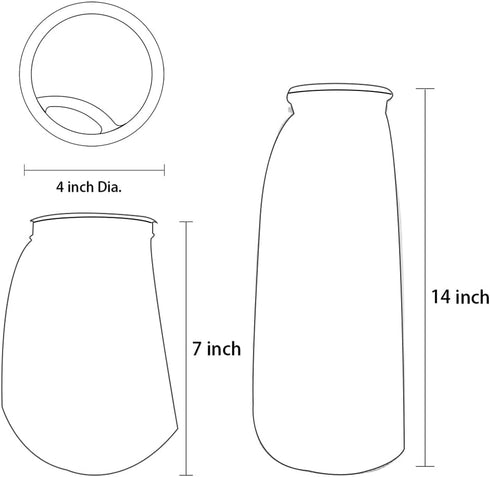 AQUA KT 200 Micro Felt Filter Bag, 14 Inch Length, 4 Inch Ring Diameter, Pack of 8