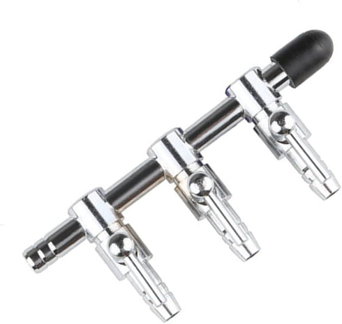 Aquarium Fish Tank Air Flow Control Pump, 3 Way Inline Manifold Tubing Splitter Valve, 4-Pack