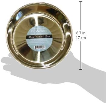 ProSelect Dura-Weight Stainless Steel Dishes, 1-Quart, Durable Dishes for Dog and Cat Food