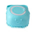 Pet Bath Brush and Towel for Dogs and Cats - Soft and Durable Bristles for Gentle Grooming (blue)