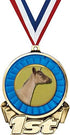 Crown Awards Dairy Goat First Place Medal, 3" Gold Goat Trophy Medal