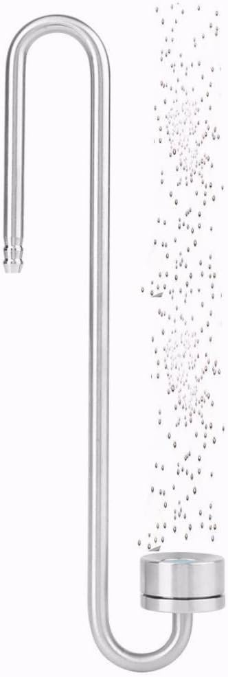 TOPINCN CO2 Diffuser, Stainless Steel CO2 Atomizer Bubble Counter with U Shape Connecting Tube for Aquarium Plants